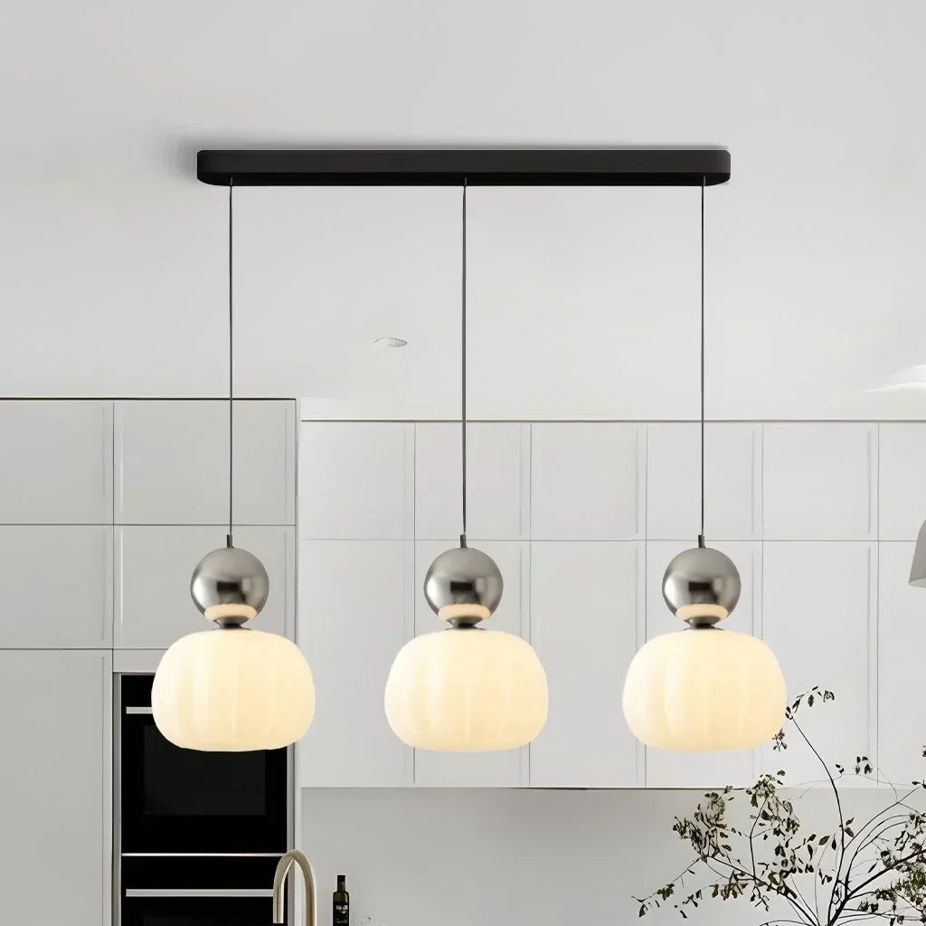 Nordic Pumpkin Pendant Light | Modern LED Ceiling Lamp 10