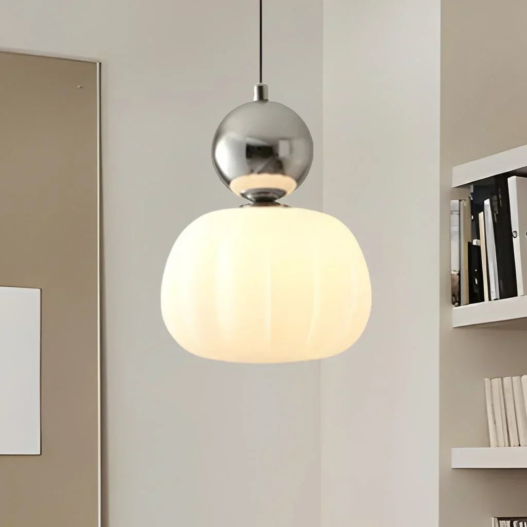 Nordic Pumpkin Pendant Light | Modern LED Ceiling Lamp 13