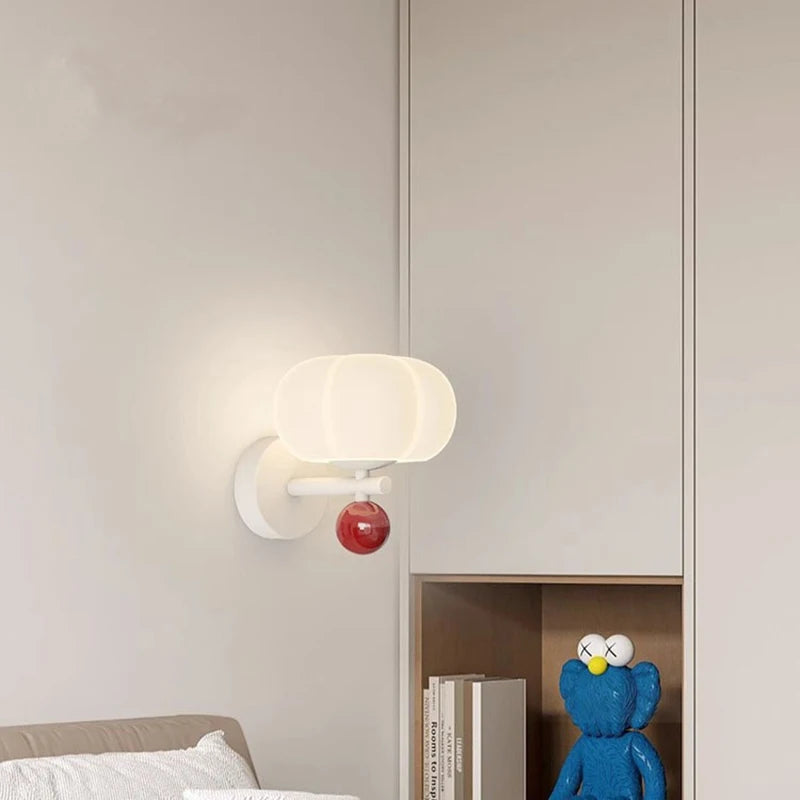 Nordic Pumpkin Wall Lamp | Modern Glass & Metal Sconce 0