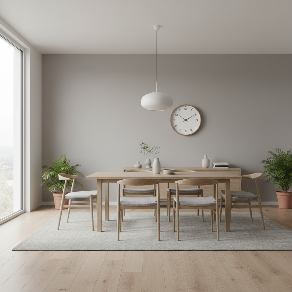 Nordic Wall Clock | Minimalist Wood Frame Design 2