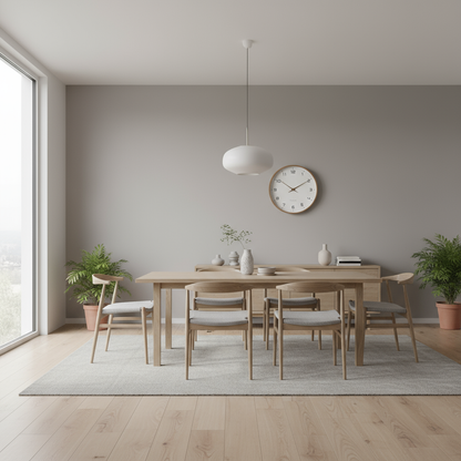 Nordic Wall Clock | Minimalist Wood Frame Design 2