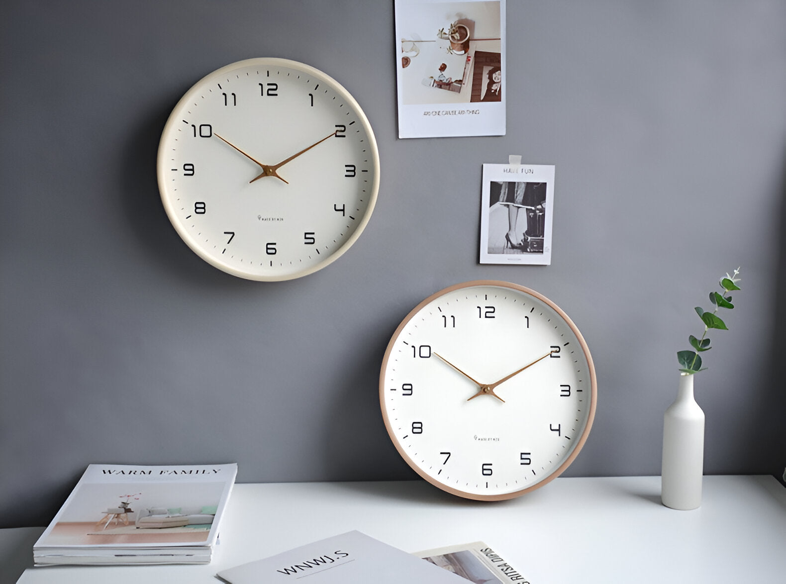 Nordic Wall Clock | Minimalist Wood Frame Design 5