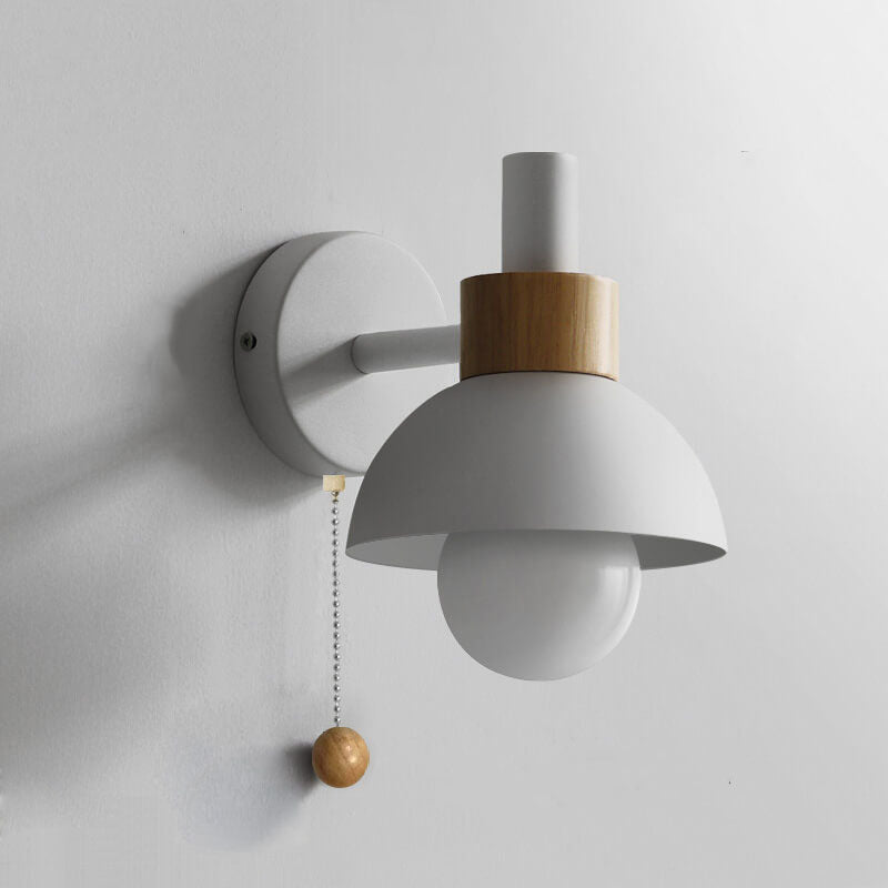 Nordic Wood Accent Wall Lamp | Minimalist Pull-Switch Light 2