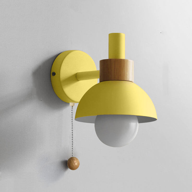 Nordic Wood Accent Wall Lamp | Minimalist Pull-Switch Light 3