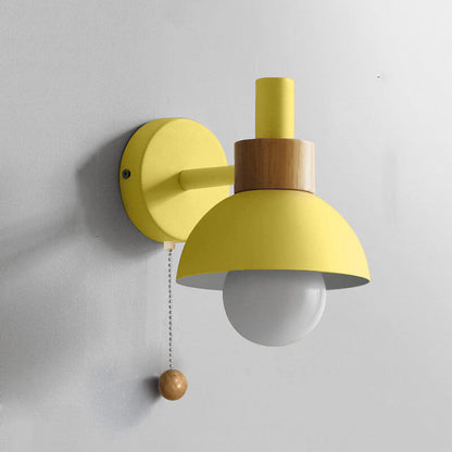 Nordic Wood Accent Wall Lamp | Minimalist Pull-Switch Light 3