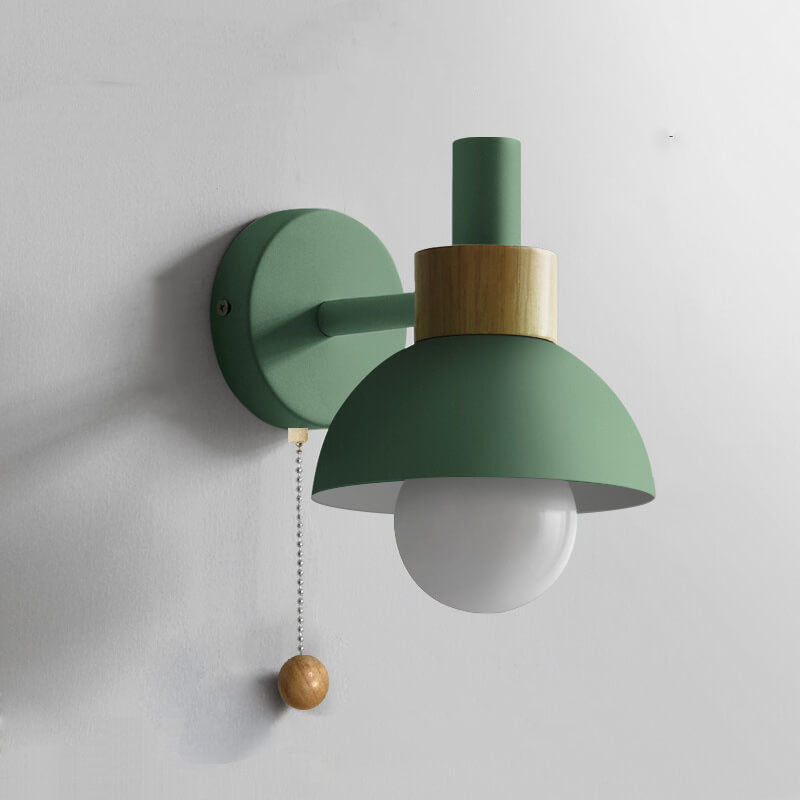 Nordic Wood Accent Wall Lamp | Minimalist Pull-Switch Light 4