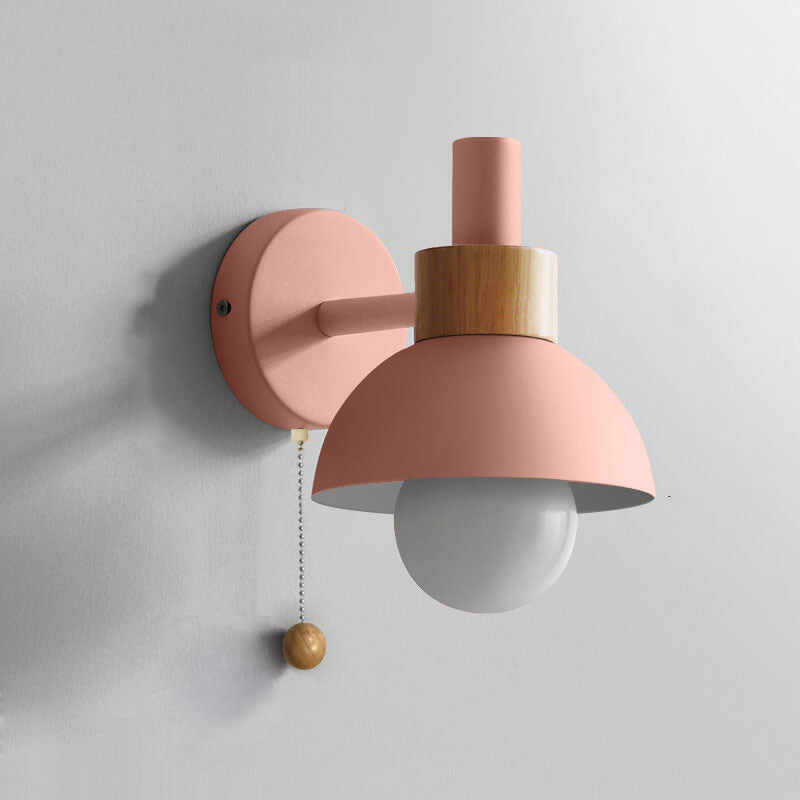 Nordic Wood Accent Wall Lamp | Minimalist Pull-Switch Light 5