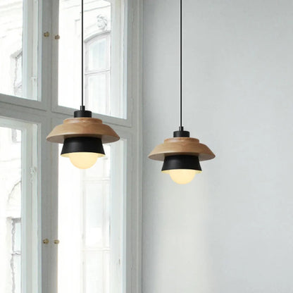 Nordic Wood Pendant Light | Colourful Macaron Design 4