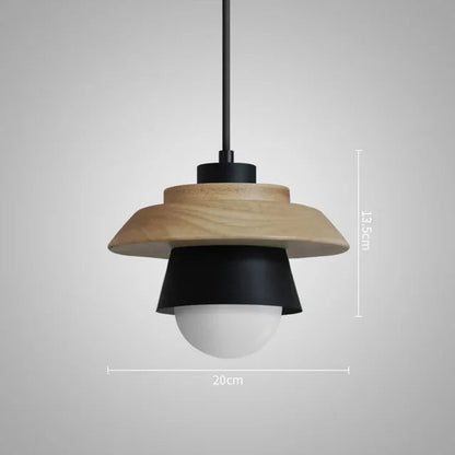 Nordic Wood Pendant Light | Colourful Macaron Design 8