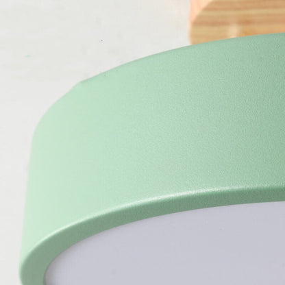 Nordic Wooden Ceiling Light | Round Modern Corridor & Balcony Lamp 2