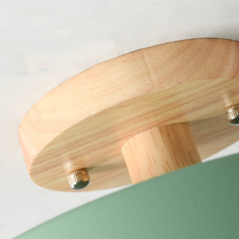 Nordic Wooden Ceiling Light | Round Modern Corridor & Balcony Lamp 3