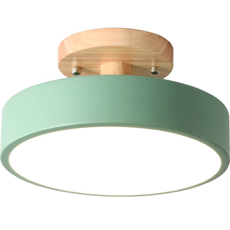Nordic Wooden Ceiling Light | Round Modern Corridor & Balcony Lamp 4