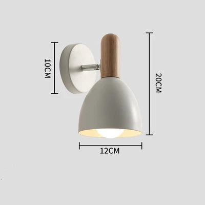 Nordic Wooden Wall Lamp | Adjustable Bedside Light 0