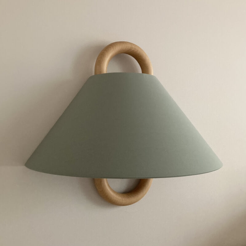 Nordic Wooden Wall Lamp | Minimalist Fabric Shade Sconce 15