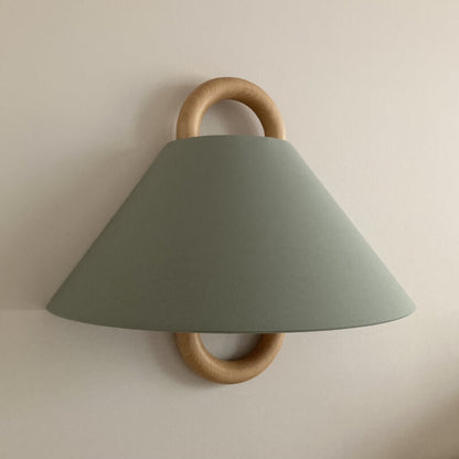 Nordic Wooden Wall Lamp | Minimalist Fabric Shade Sconce 15