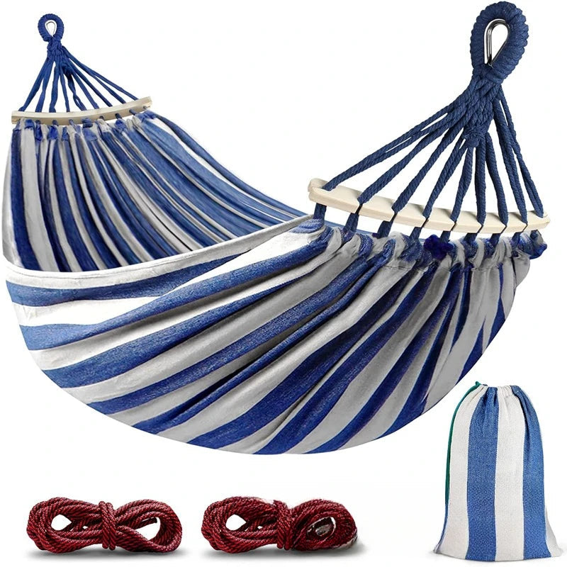 Outdoor Retreat | Camping Hammock with Anti-Roll Design | Portable Relaxation for Two 0