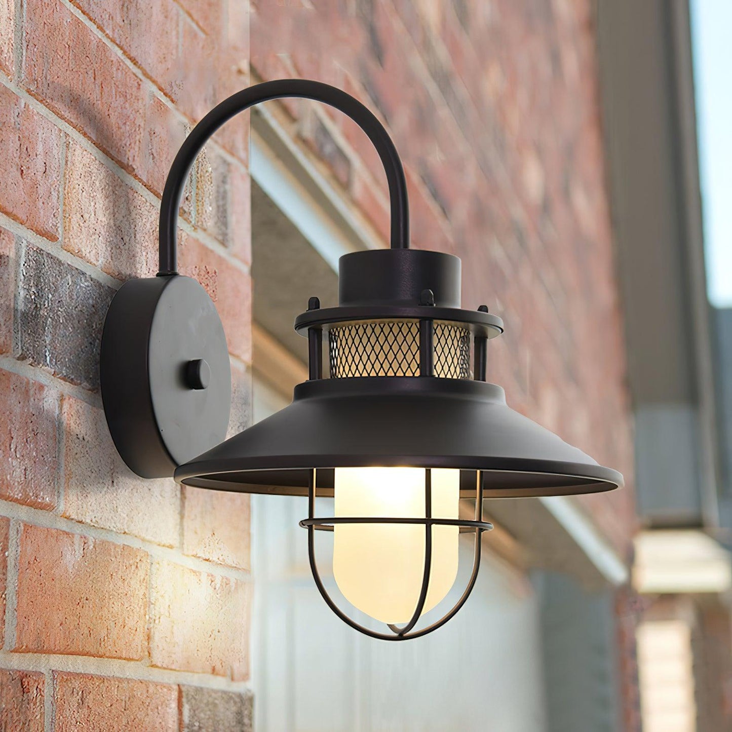 Outdoor Wall Lantern | Industrial Waterproof Sconce with Soft Illumination | Ideal for Patios and Verandas 0