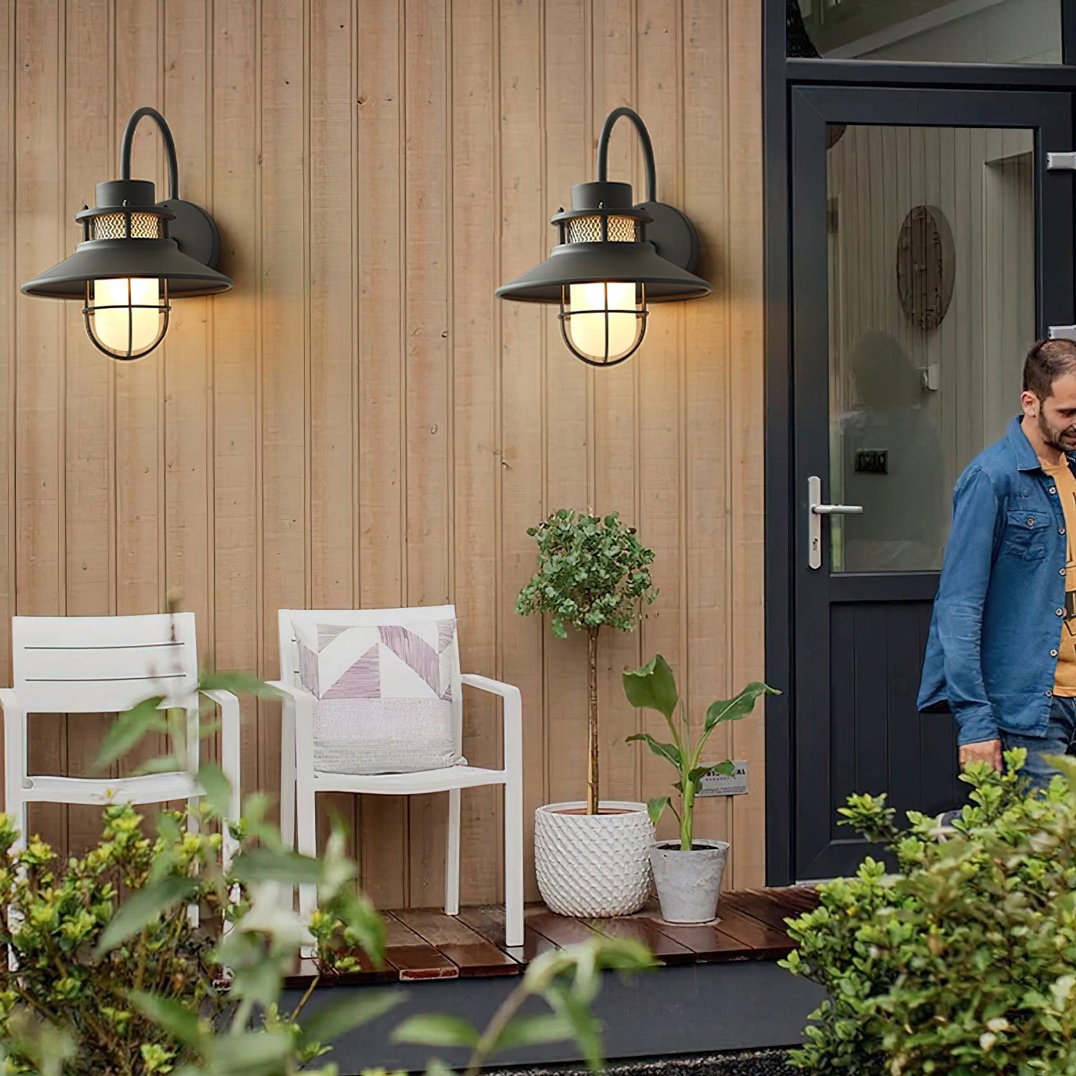 Outdoor Wall Lantern | Industrial Waterproof Sconce with Soft Illumination | Ideal for Patios and Verandas 1