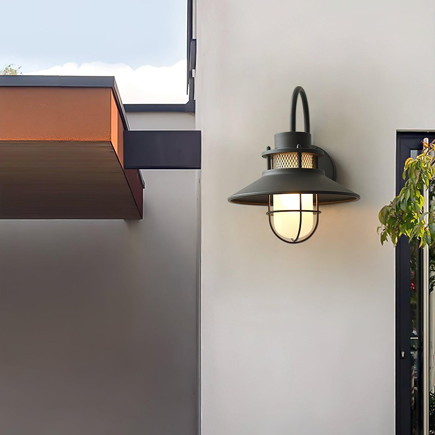 Outdoor Wall Lantern | Industrial Waterproof Sconce with Soft Illumination | Ideal for Patios and Verandas 2