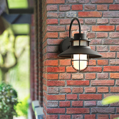 Outdoor Wall Lantern | Industrial Waterproof Sconce with Soft Illumination | Ideal for Patios and Verandas 3