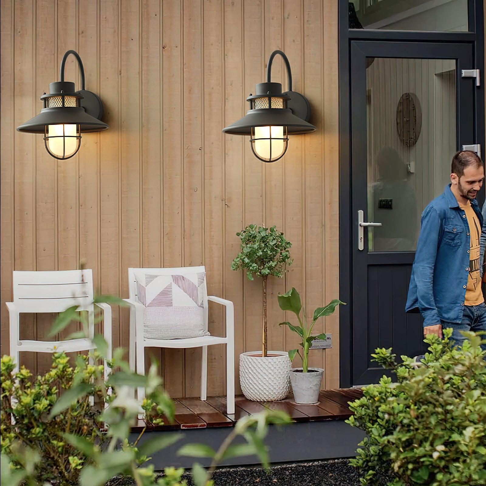 Outdoor Wall Lantern | Industrial Waterproof Sconce with Soft Illumination | Ideal for Patios and Verandas 5
