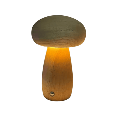 Portobello Mushroom Lamp | Natural Wood Rechargeable Night Light 2