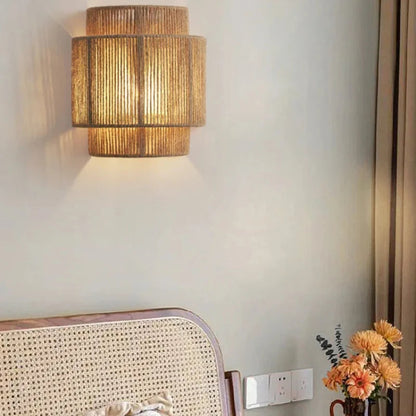 RattanGlow | Handwoven Rattan Wall Lamp 0