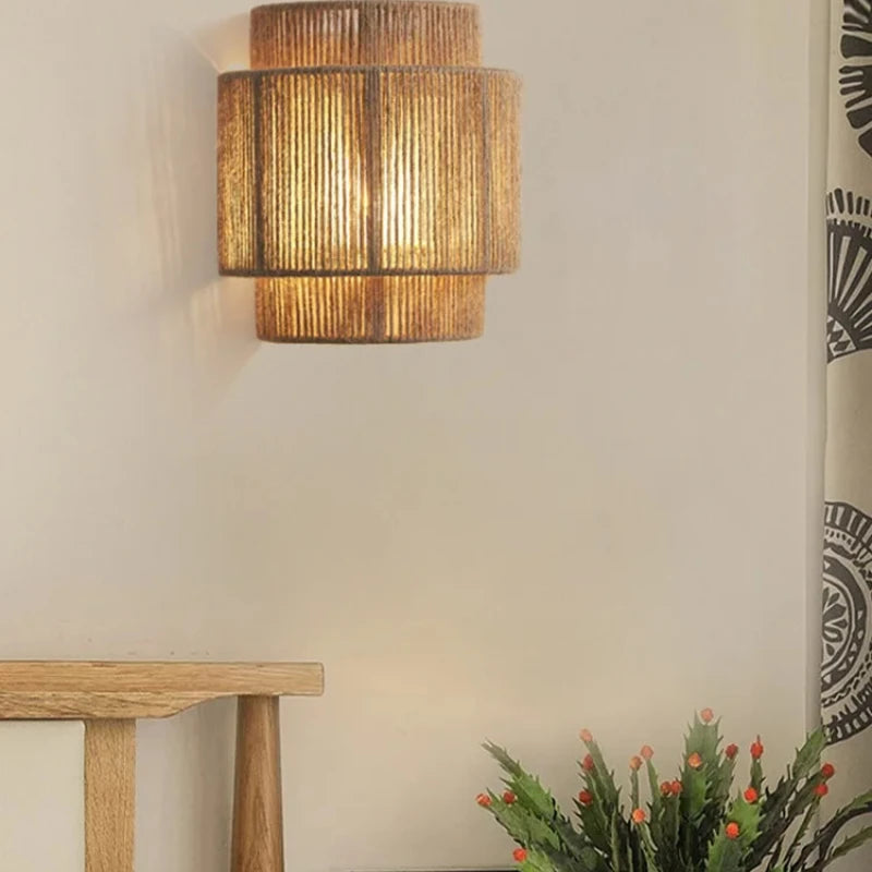 RattanGlow | Handwoven Rattan Wall Lamp 2