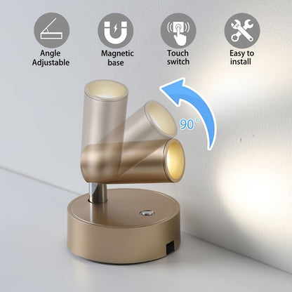 Rechargeable Magnetic Wall Light | Touch Control & Wireless Design 7
