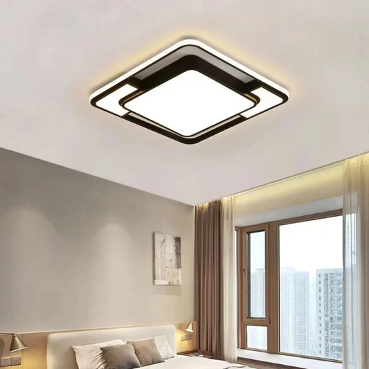 Remote-Controlled LED Ceiling Light | Modern Geometric Design 0