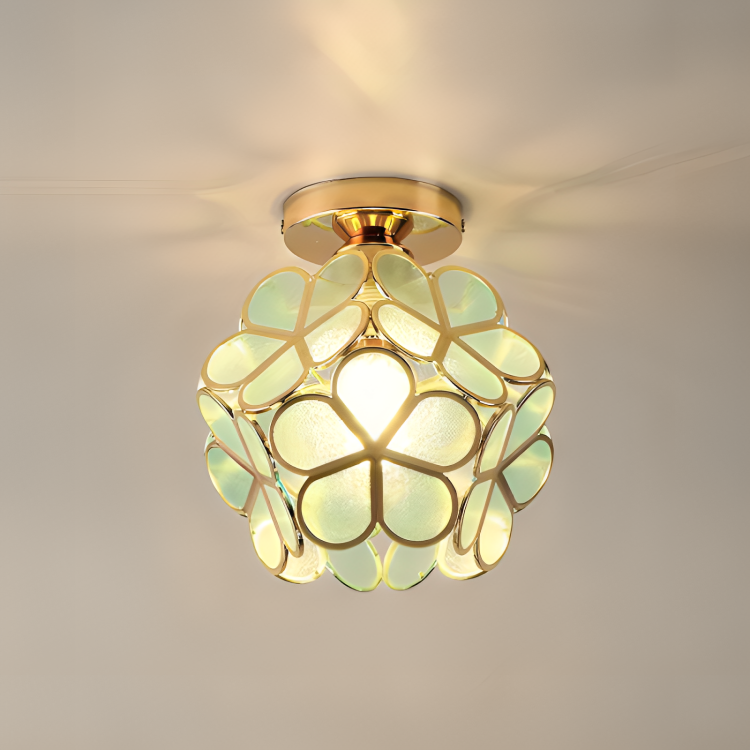 Retro Flower Ceiling Light | Colourful Vintage-Inspired PVC Flush Mount 0