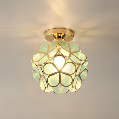 Retro Flower Ceiling Light | Colourful Vintage-Inspired PVC Flush Mount 0