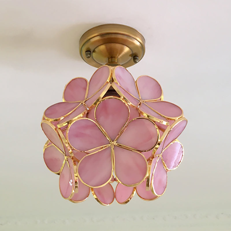 Retro Flower Ceiling Light | Colourful Vintage-Inspired PVC Flush Mount 2