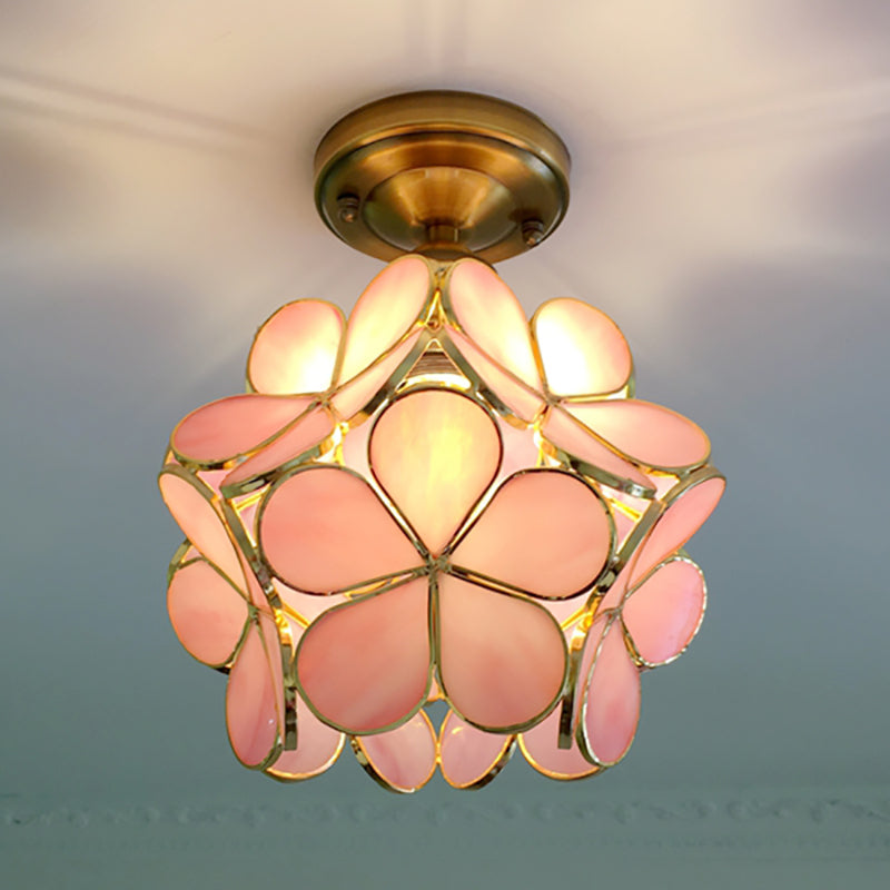 Retro Flower Ceiling Light | Colourful Vintage-Inspired PVC Flush Mount 4