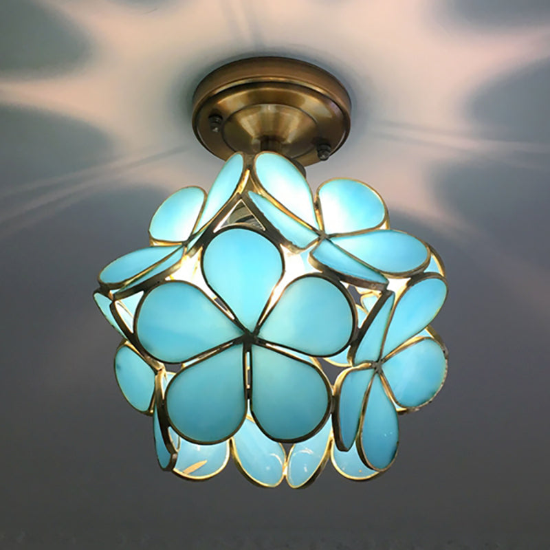 Retro Flower Ceiling Light | Colourful Vintage-Inspired PVC Flush Mount 5
