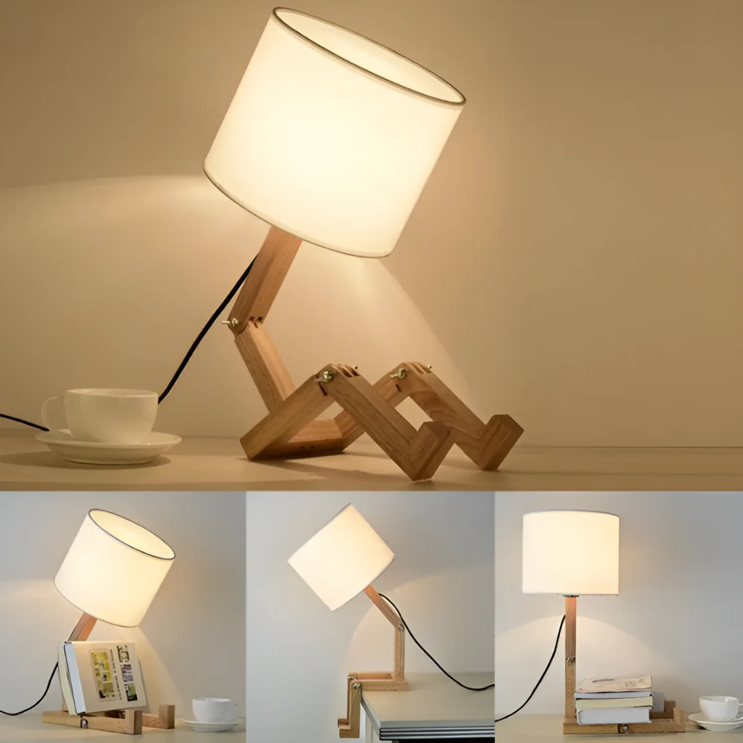 Rilna Table Lamp | Flexible Wooden Design Light 7