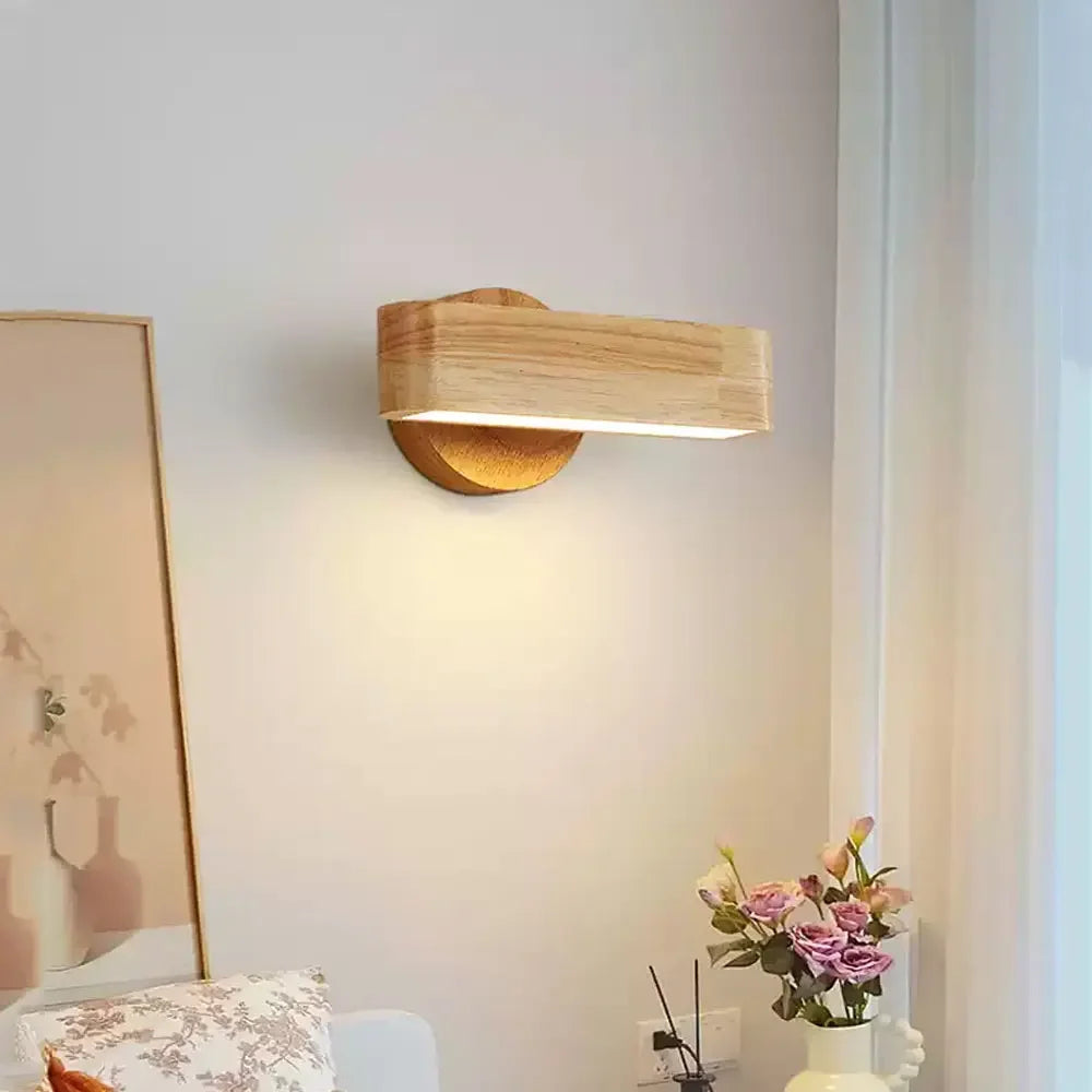 Rotating Wall Lamp | Japanese Solid Wood & Aluminium Design 0