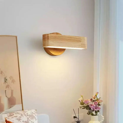 Rotating Wall Lamp | Japanese Solid Wood & Aluminium Design 0