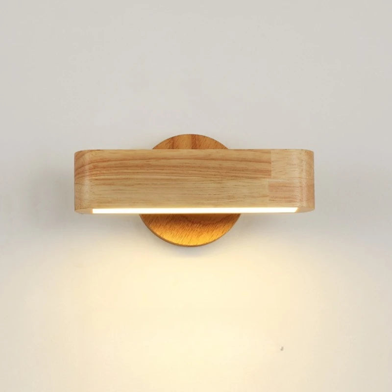Rotating Wall Lamp | Japanese Solid Wood & Aluminium Design 1