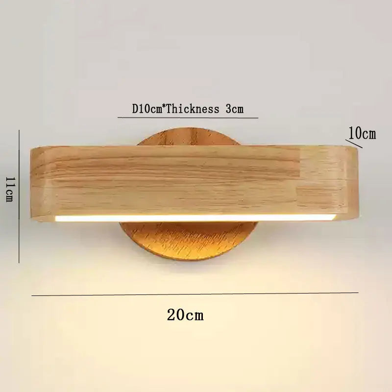 Rotating Wall Lamp | Japanese Solid Wood & Aluminium Design 2
