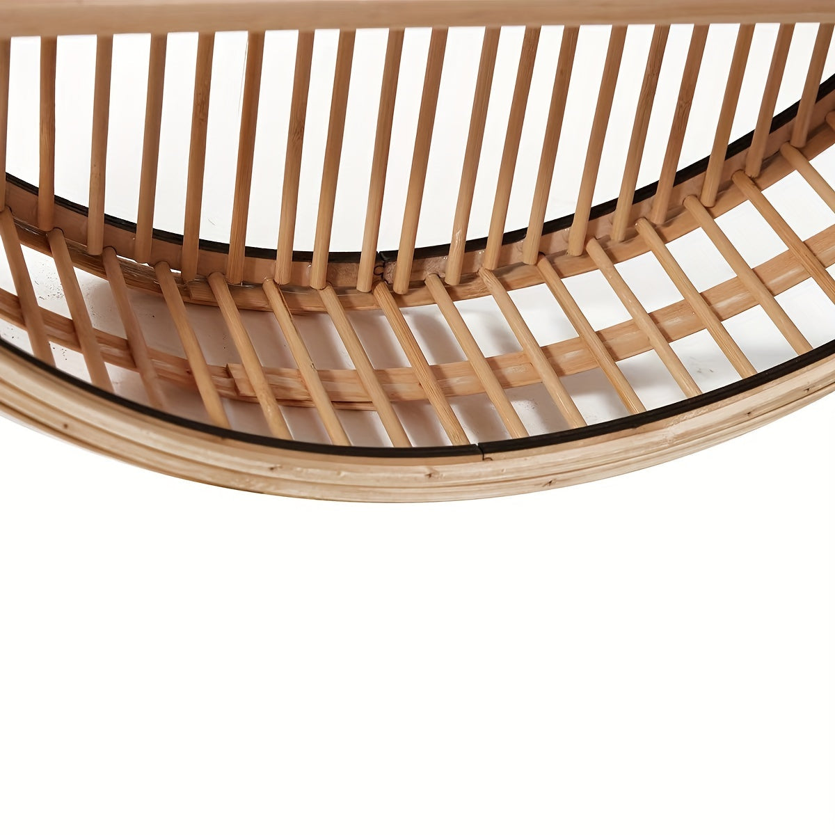 Round Bamboo Wall Shelf | Handmade Boho Floating Organizer 3