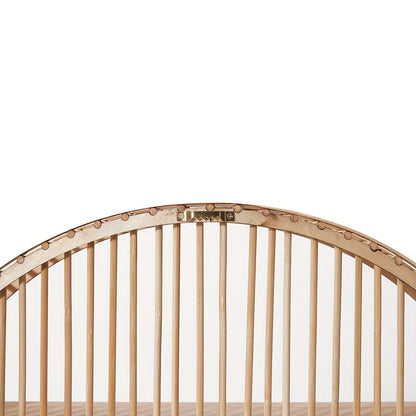Round Bamboo Wall Shelf | Handmade Boho Floating Organizer 5
