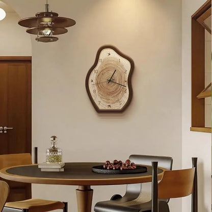 Rustic Annual Ring Clock | Natural Wood-Inspired Design 4