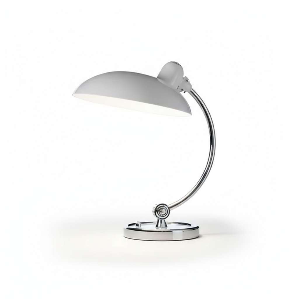 ScandiArc Table Lamp | Bauhaus-Inspired Curved Metal Design 11