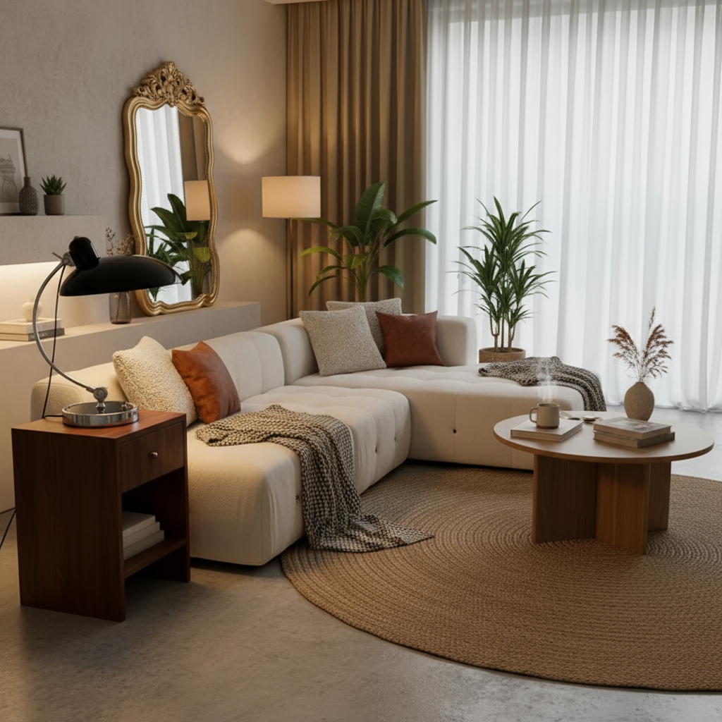 ScandiArc Table Lamp | Bauhaus-Inspired Curved Metal Design 3