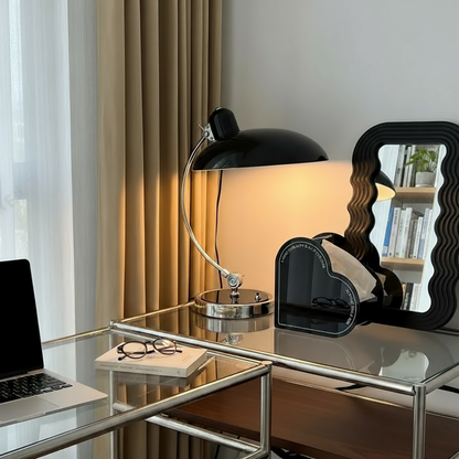 ScandiArc Table Lamp | Bauhaus-Inspired Curved Metal Design 5