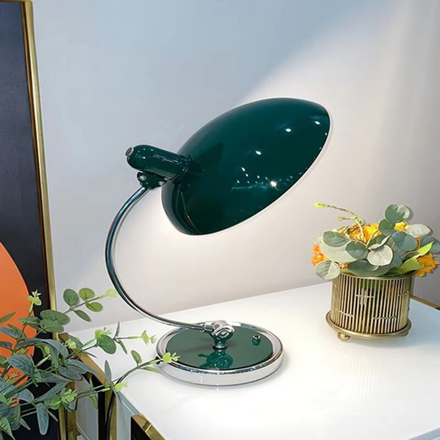 ScandiArc Table Lamp | Bauhaus-Inspired Curved Metal Design 7