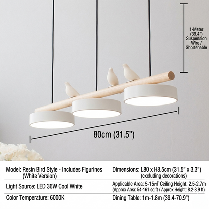 Sienna Bird Round Chandelier | Modern Nature-Inspired LED Ceiling Light 1