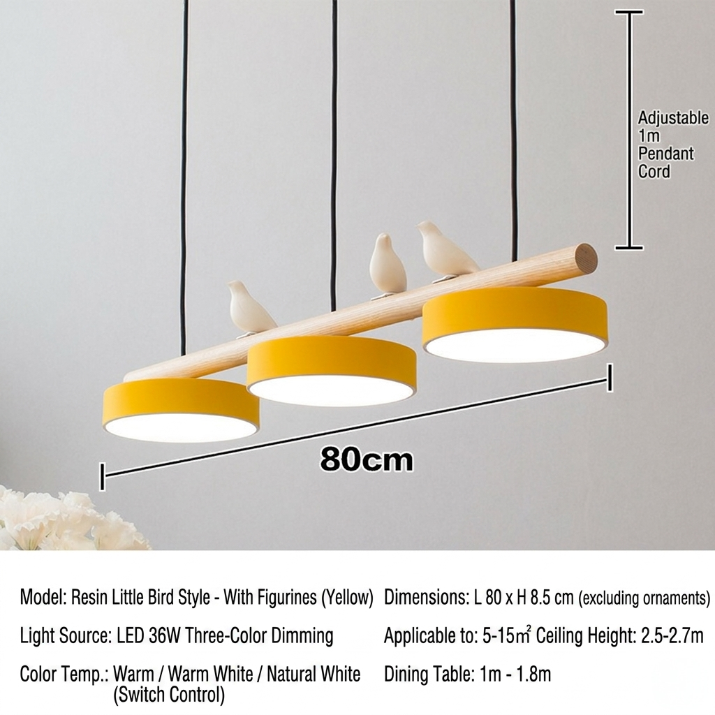 Sienna Bird Round Chandelier | Modern Nature-Inspired LED Ceiling Light 7