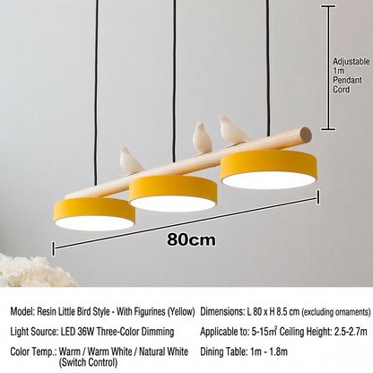 Sienna Bird Round Chandelier | Modern Nature-Inspired LED Ceiling Light 7